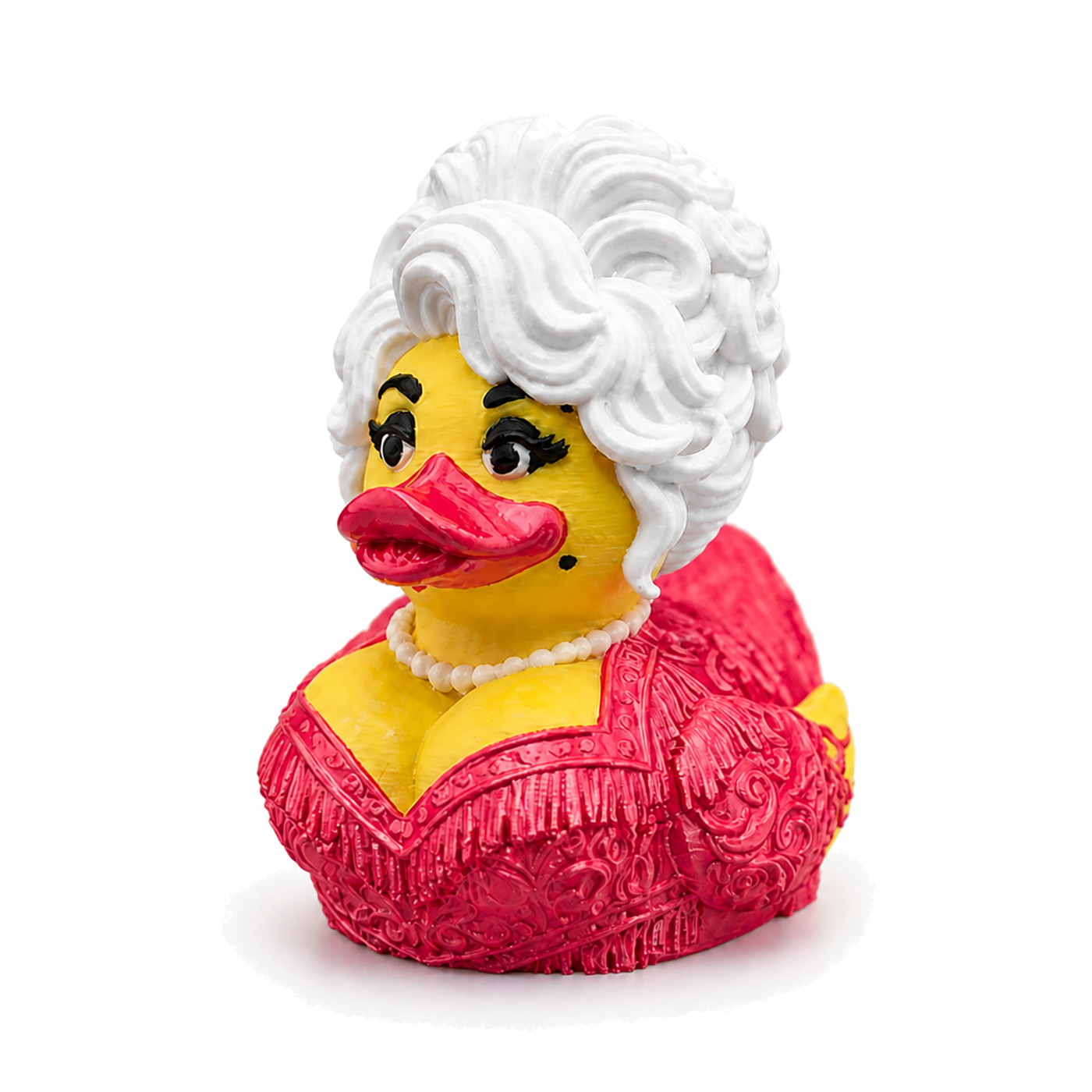 Pink Dolly Duck Mini with white hair